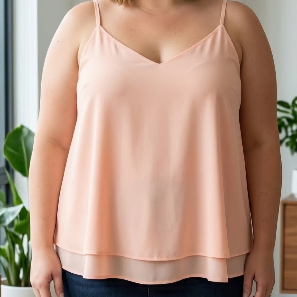 TORRID Soft Peach Layered Camisole SIZE 1